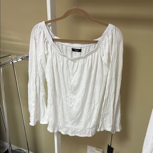 Michael Lauren White peasant style top off the shoulder new with tags size S